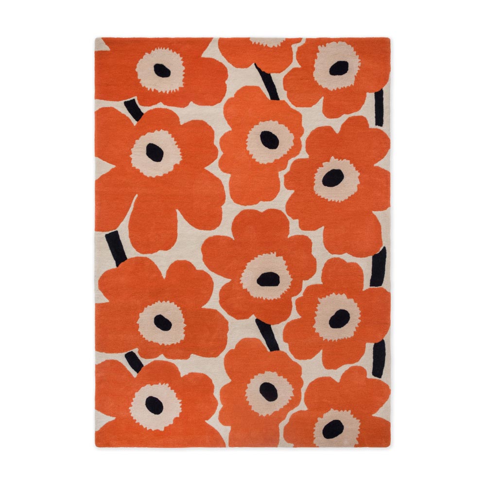 Marimekko Unikko Rug Orange Red