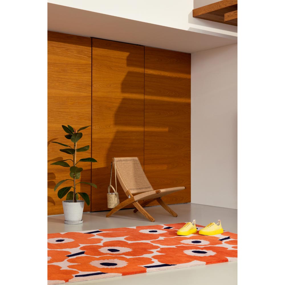 Marimekko Unikko Rug Orange Red