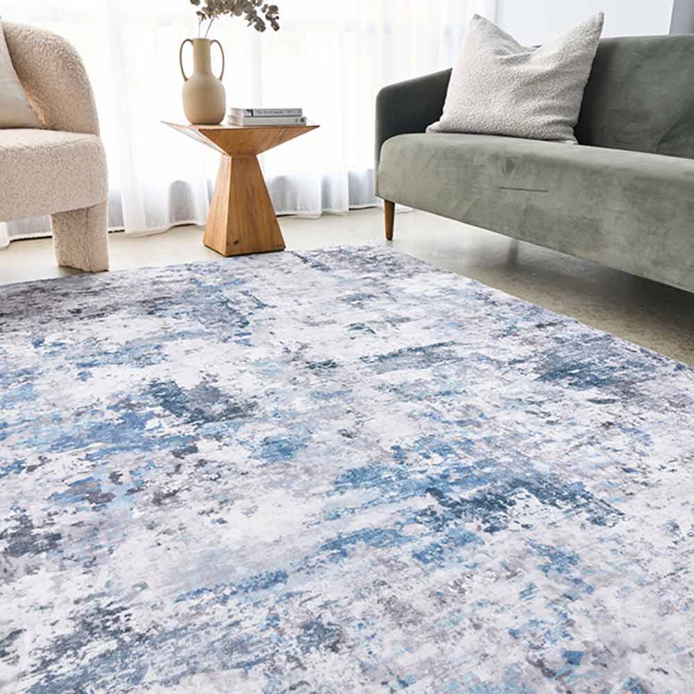 Rug Culture Revive Washable Cato Blue Rug