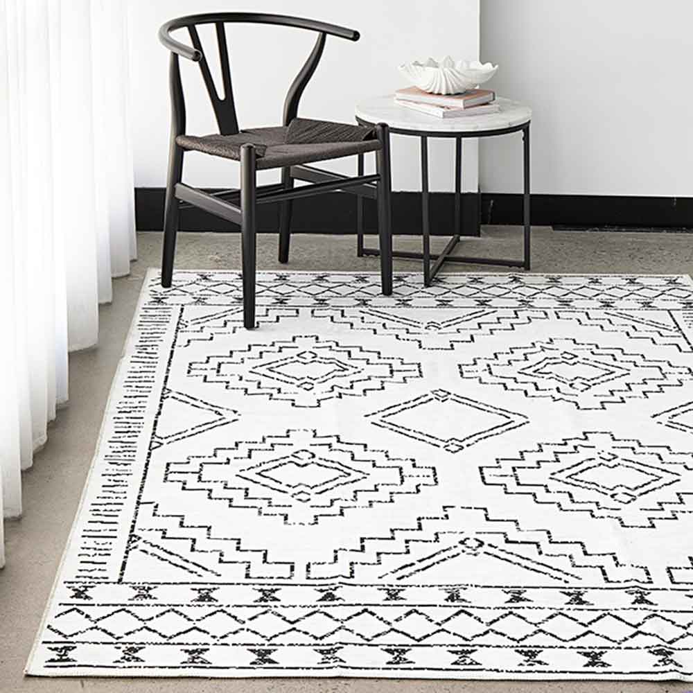 Rug Culture Kindred Washable Leeroy White Rug