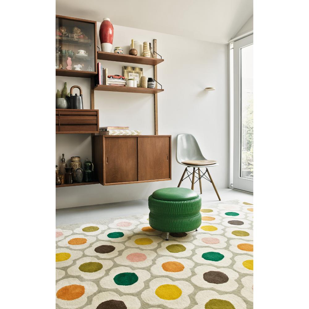 Spot Flower Wool Rug Multicolour in sun drenched room - MyHouse