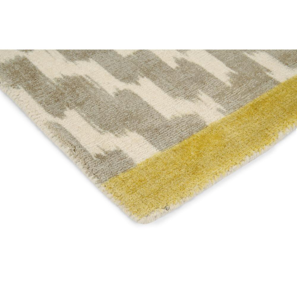 Grey geo diamond print Wool Rug detailed image - MyHouse
