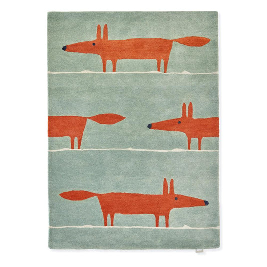 Scion Mr Fox Rug Mint Green - MyHouse