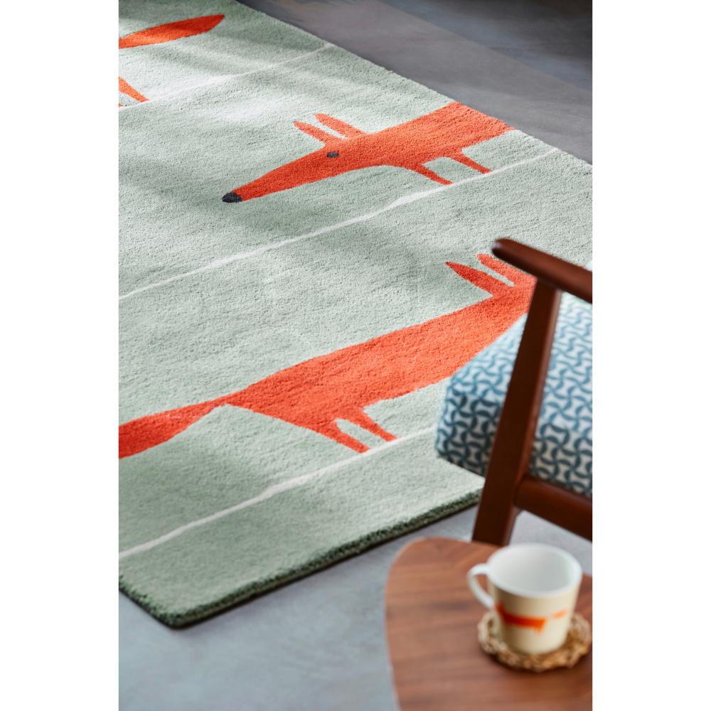 red Fox printed kids wool Rug with armchair - MyHouse