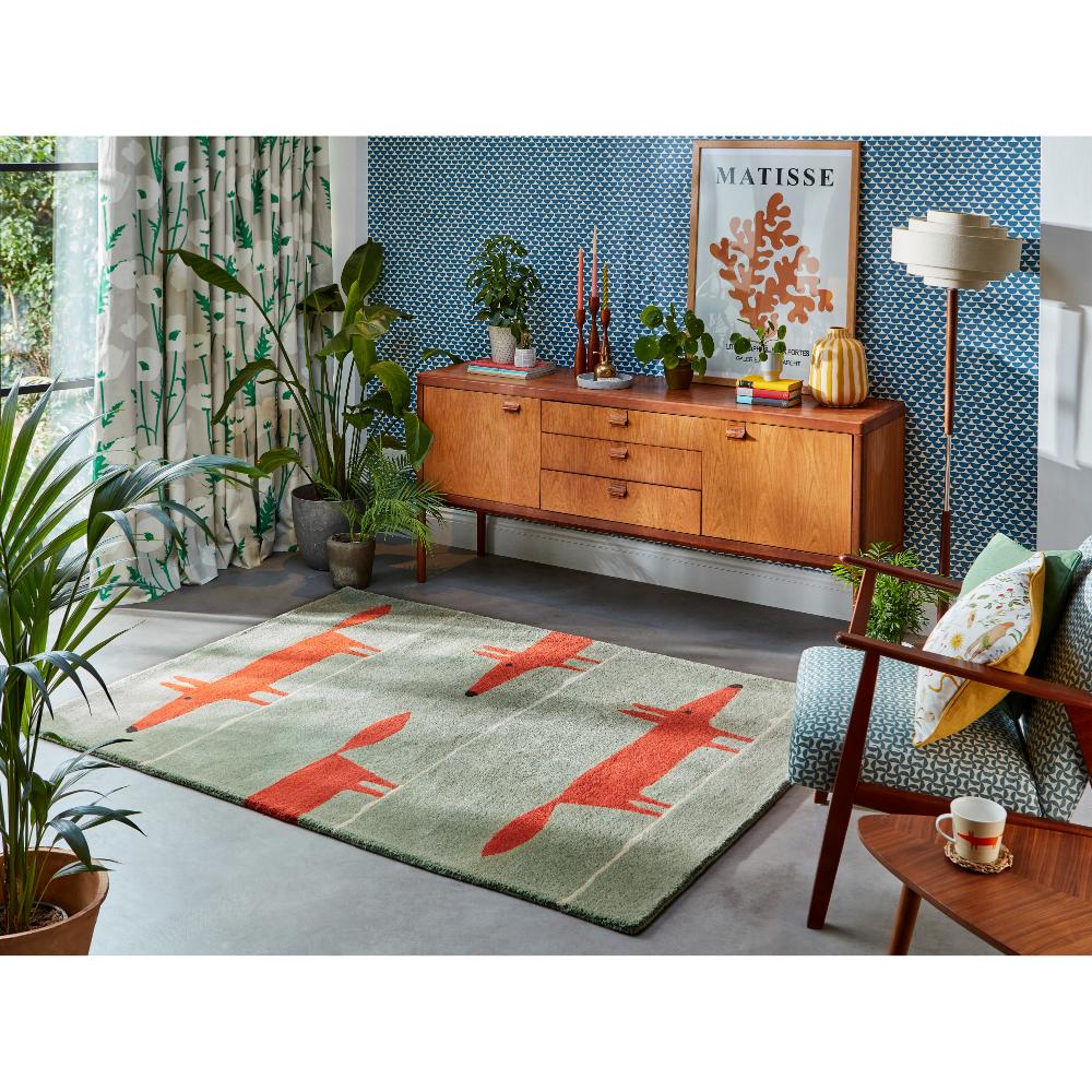 red Fox printed kids wool Rug in sitting room - MyHouse