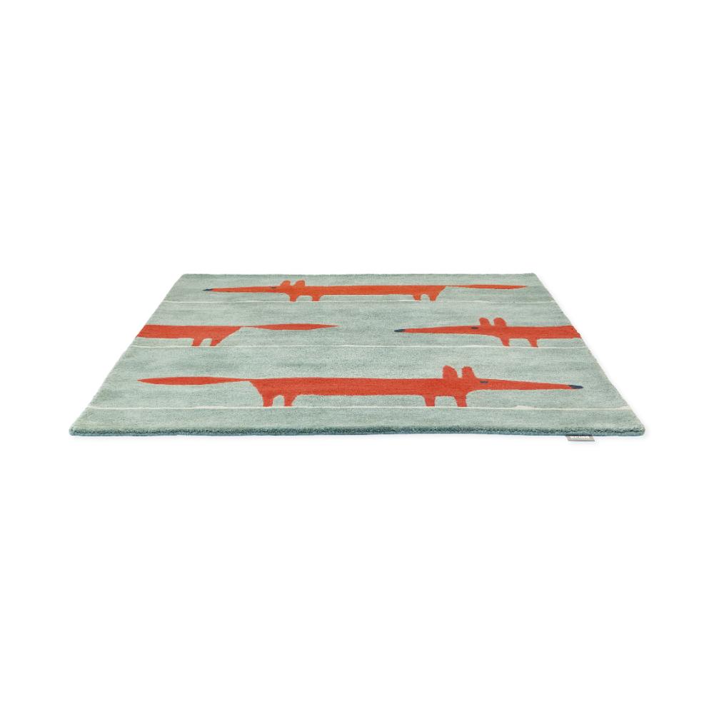 red Fox printed kids wool Rug angled image - MyHouse