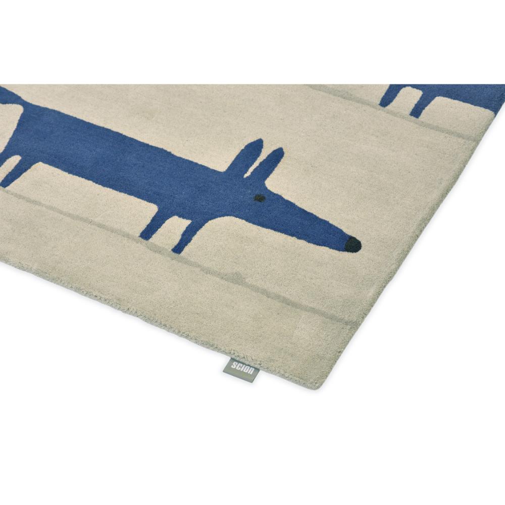 blue Fox printed kids wool Rug detailed image - MyHouse