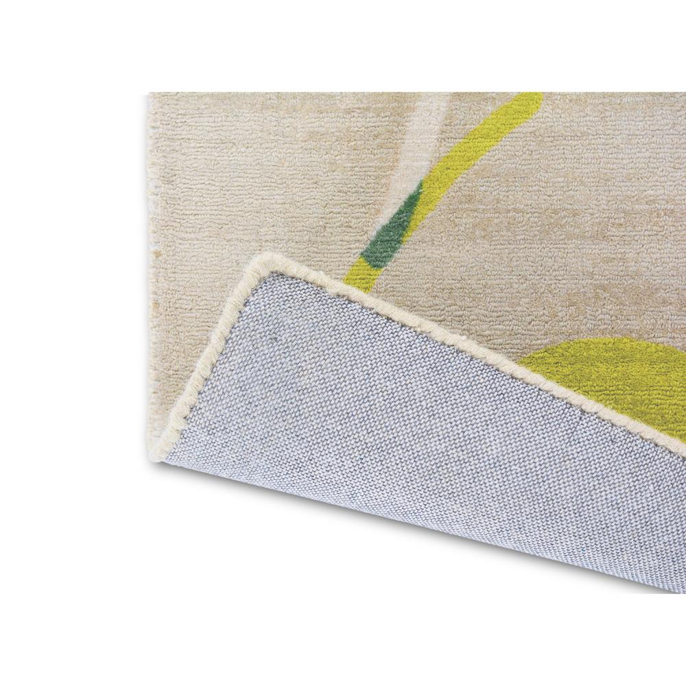Green Leaf Print Wool Rug detailed image - MyHouse