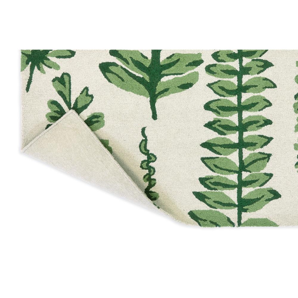 Green fern wool rug detailed image - MyHouse