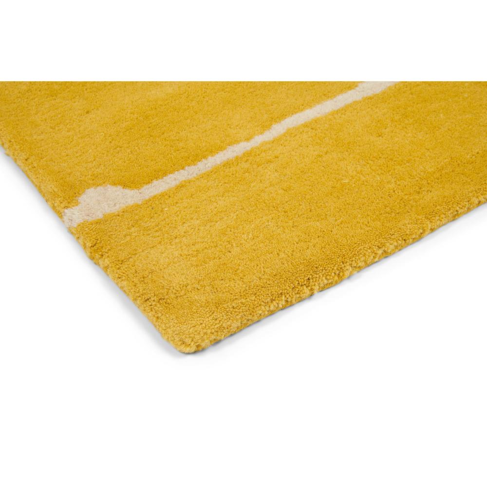 grey and yellow fox print wool rug detailed image - MyHouse