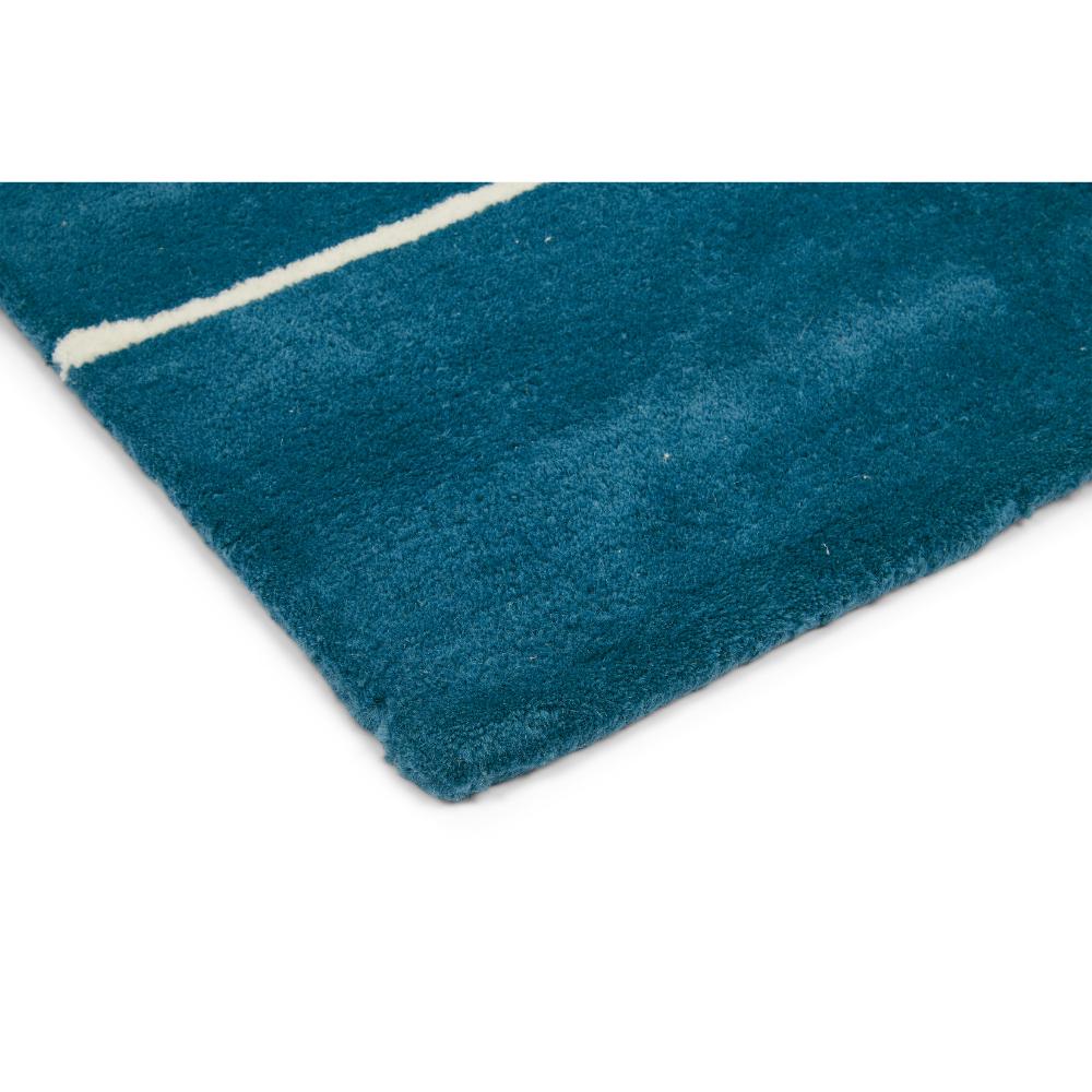 blue and orange fox print wool rug detailed image - MyHouse