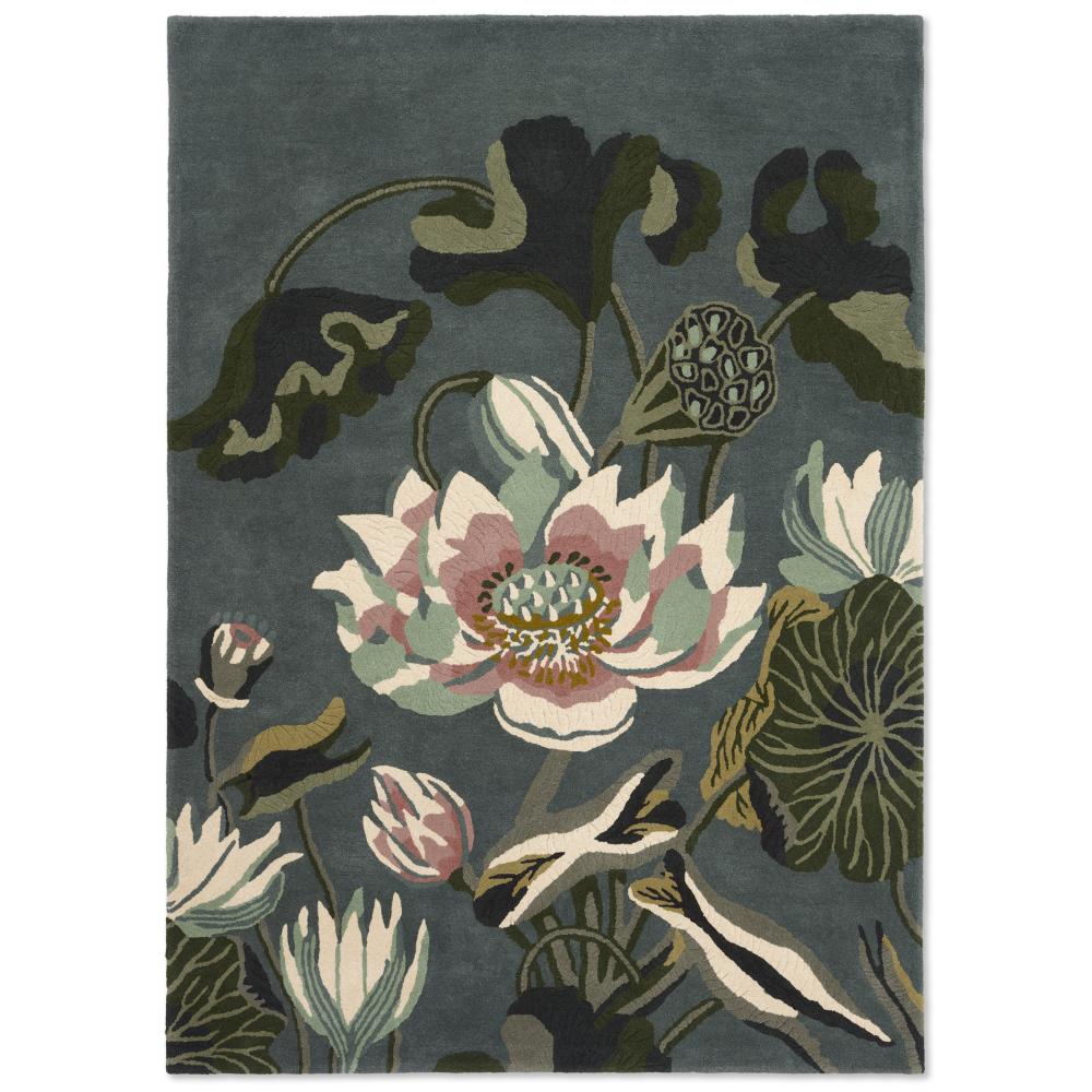 Wedgwood Waterlily Wool Rug Midnight Pond - MyHouse