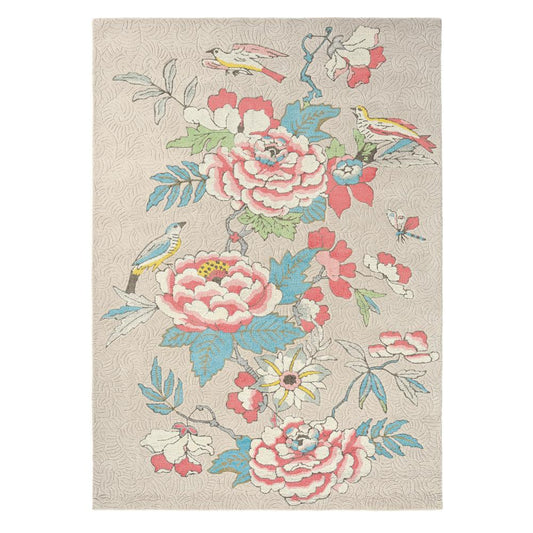 Wedgwood Paeonia Wool Rug Coral - MyHouse