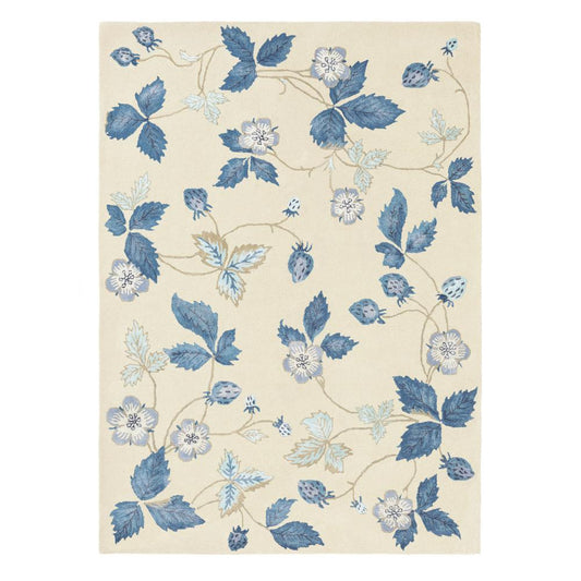 Wedgwood Wild Strawberry Wool Rug Cream - MyHouse