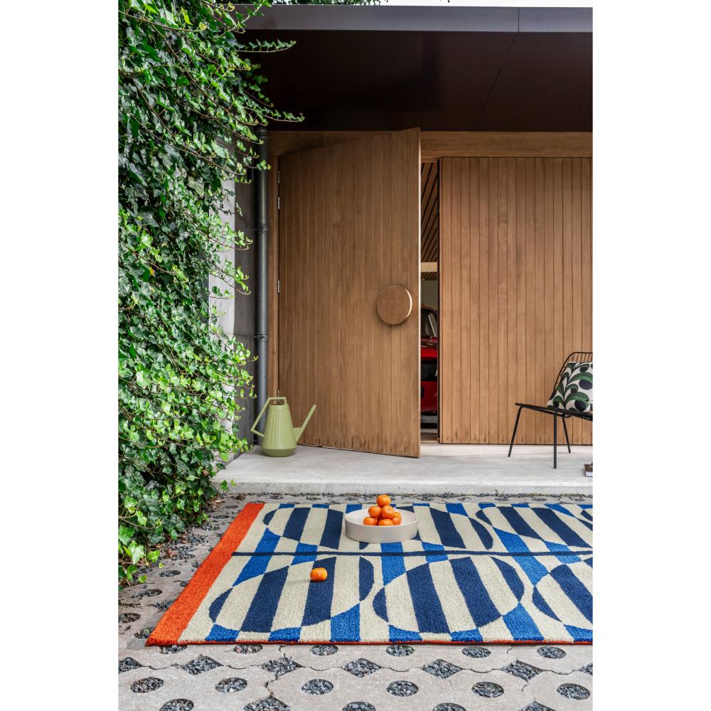 Orla Kiely Stripy Stem Outdoor Rug Azure