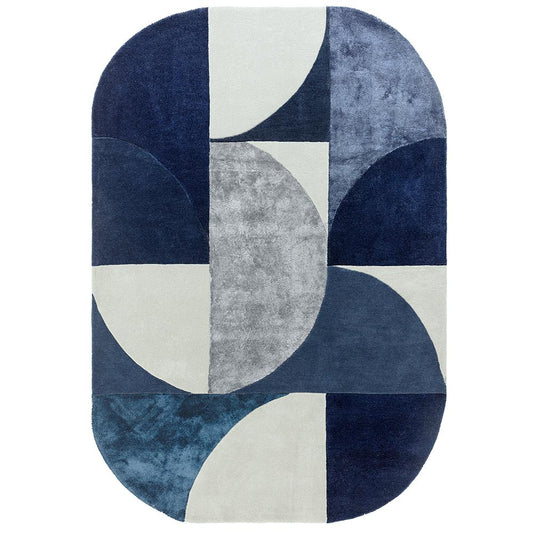 Asiatic Oval Rug Indigo Blue