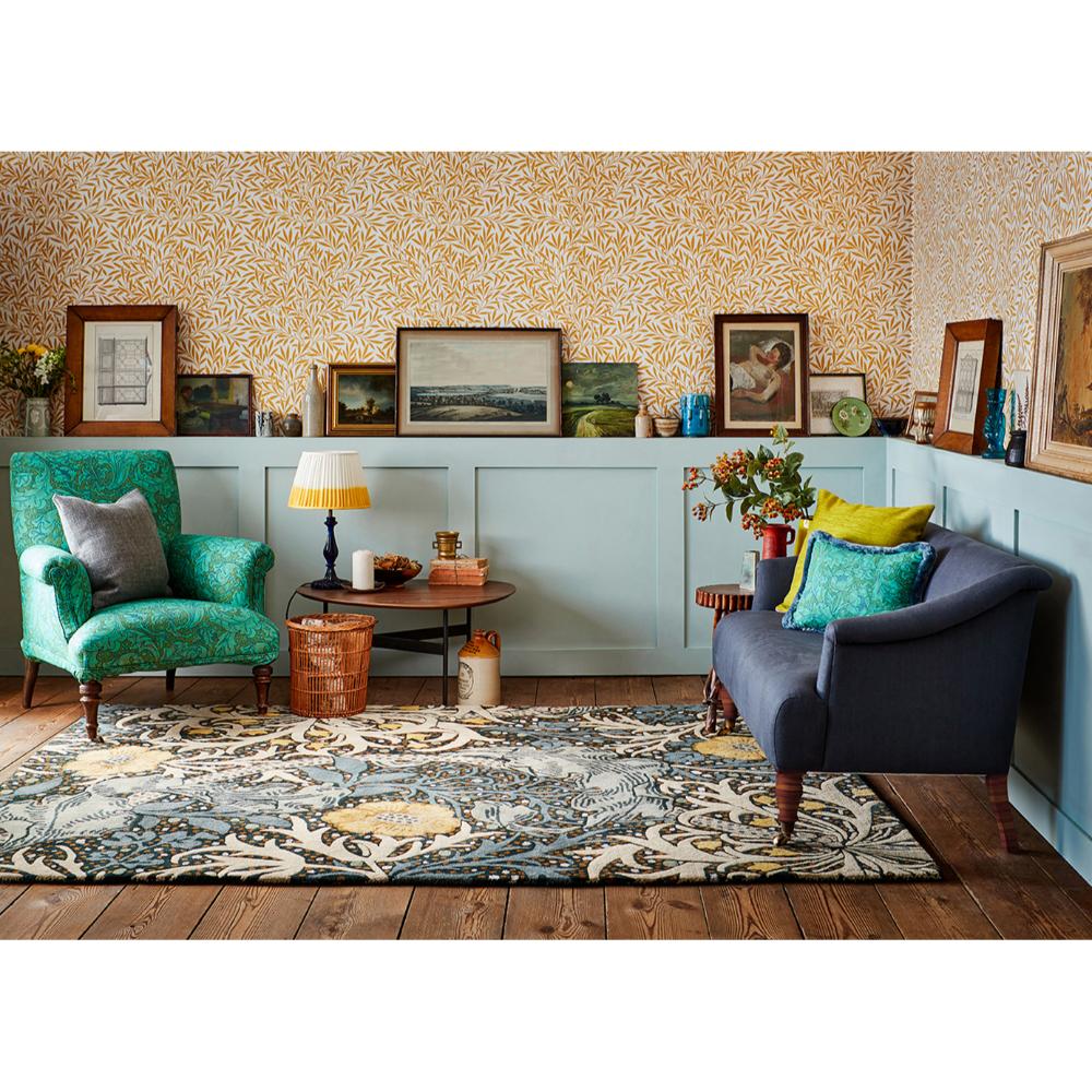 Morris & Co Seaweed Rug Teal