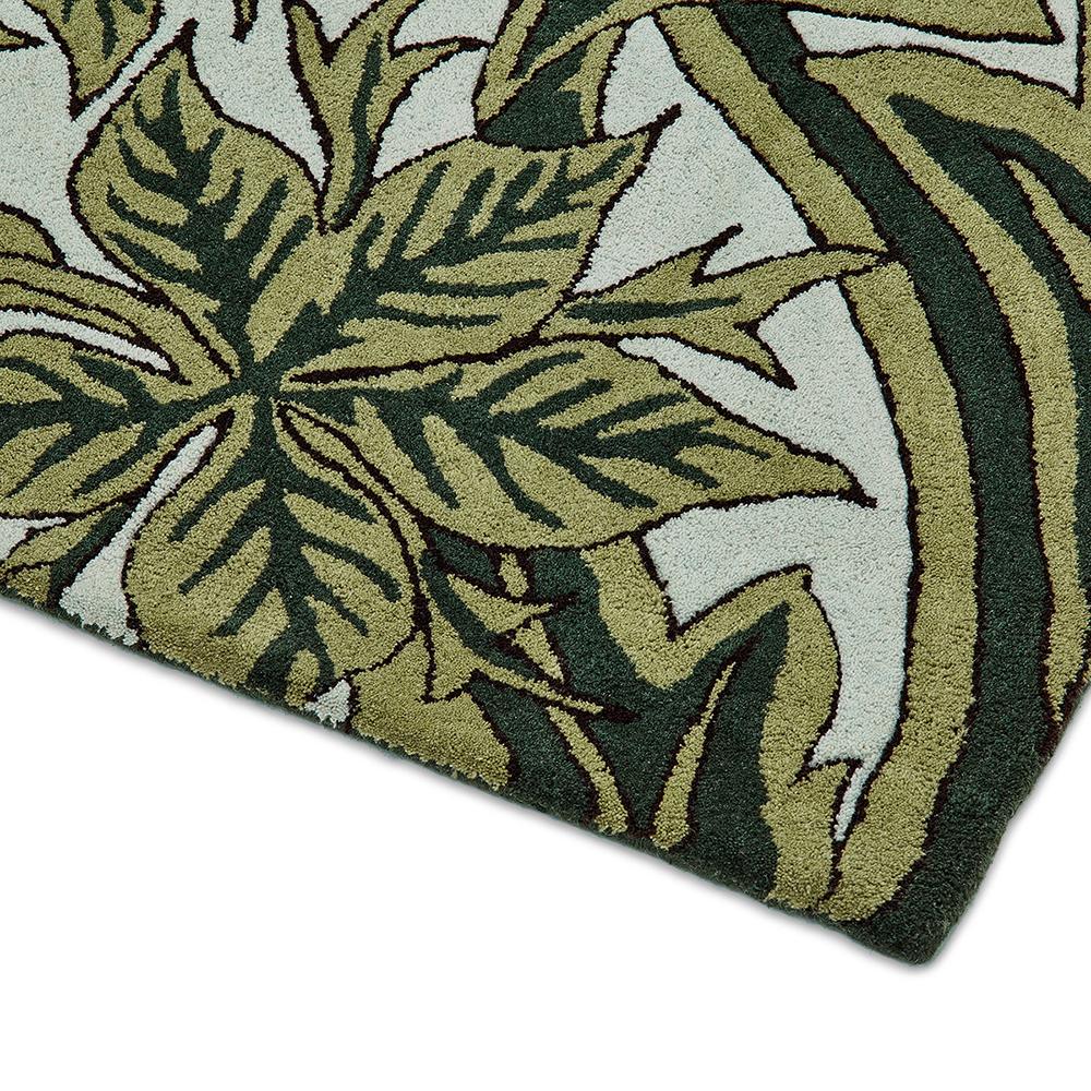 Morris & Co Bluebell Rug Leafy Arbour Green