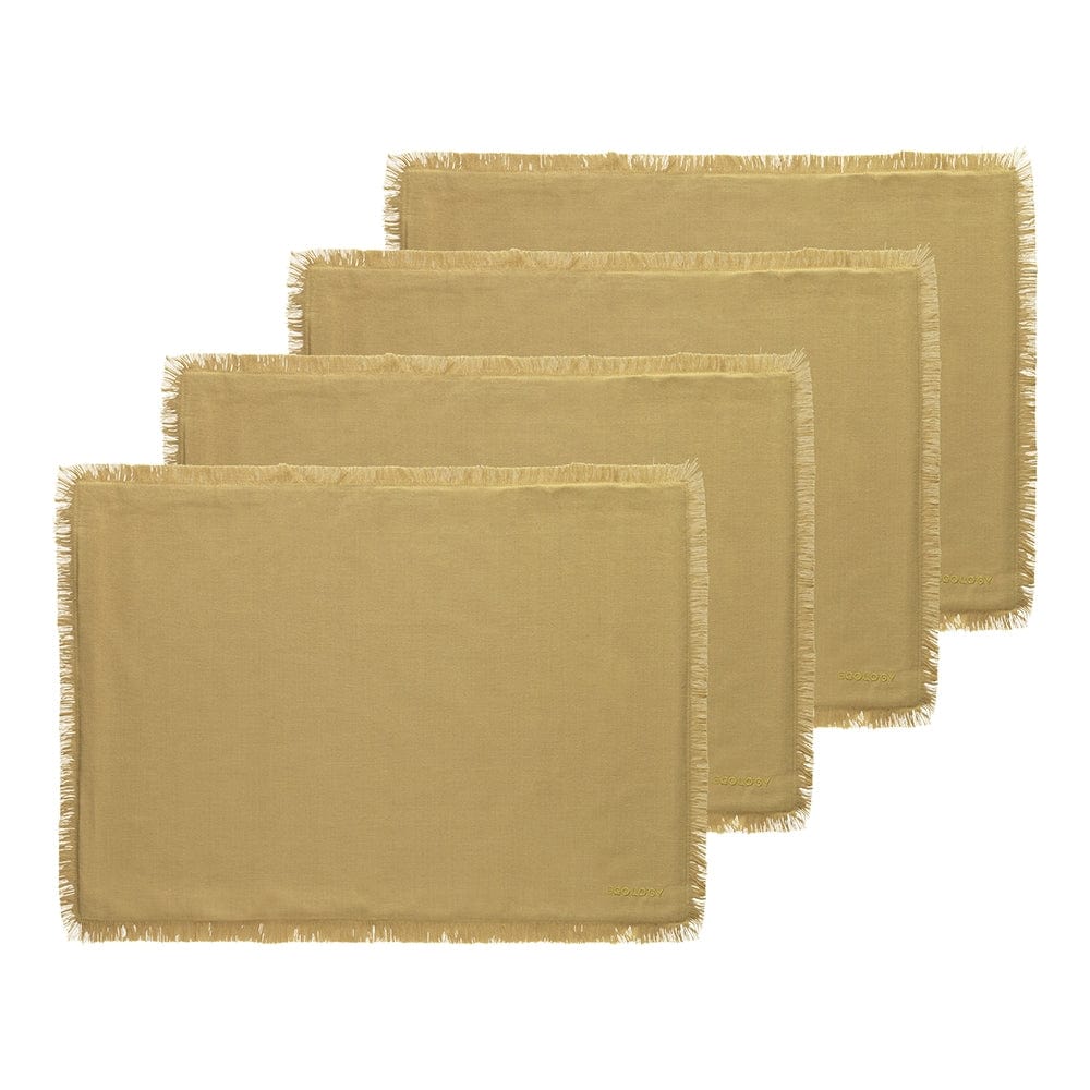 Ecology Fray Set of 4 Placemats Dijon