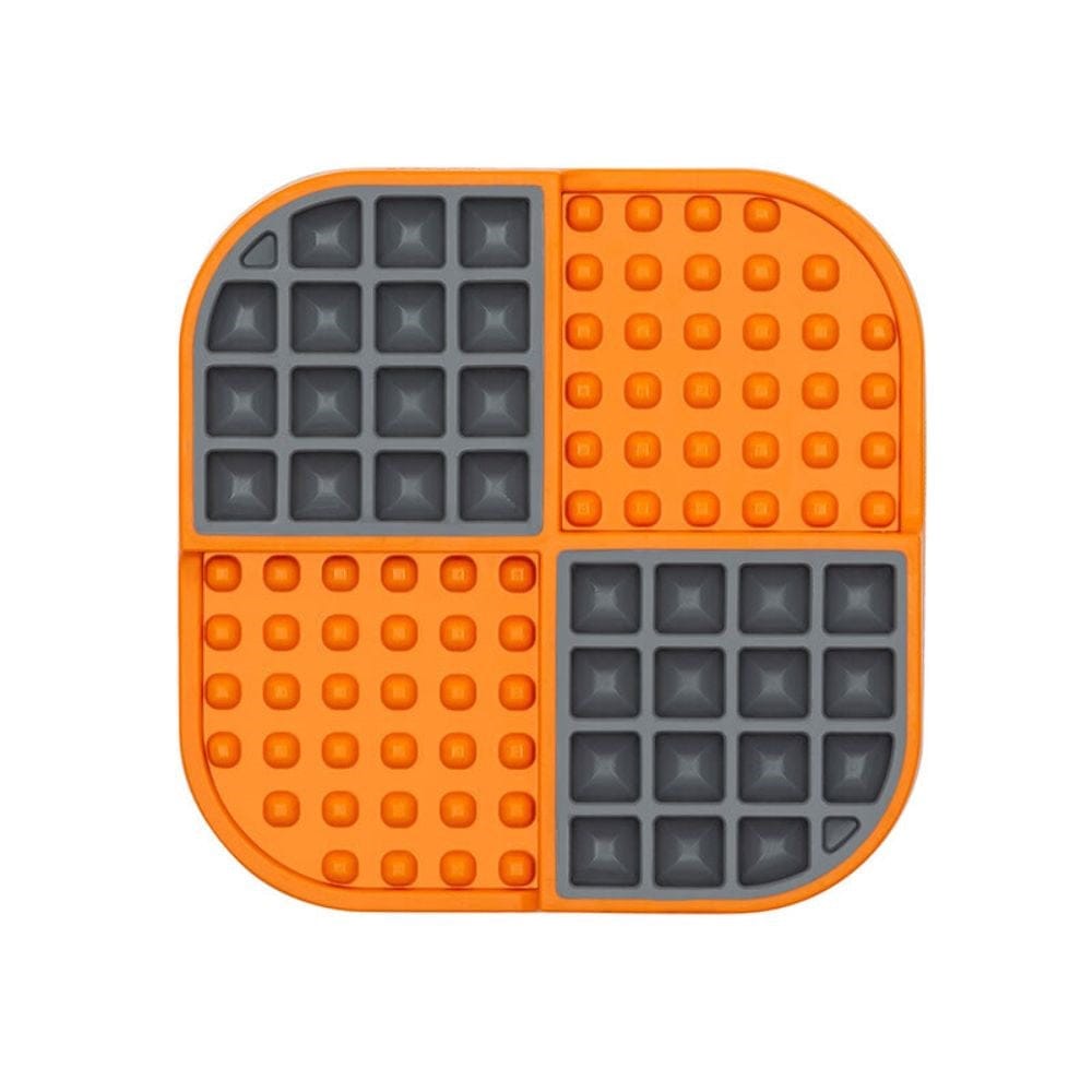 Lickimat Slomo Slow Feeder Mat for Dogs Orange