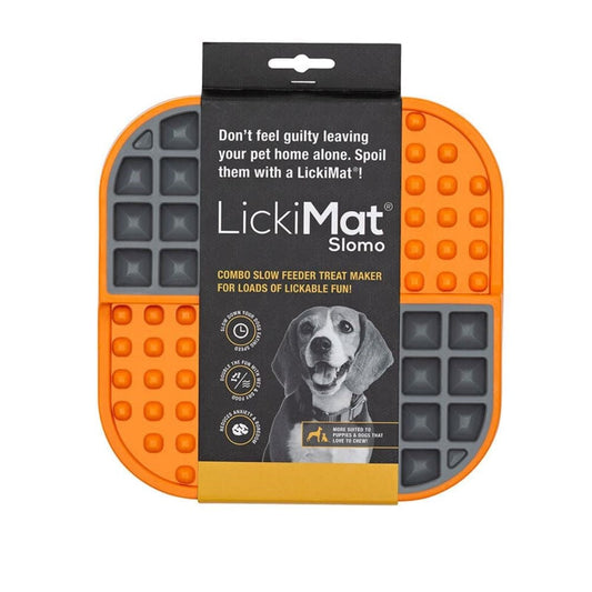 Lickimat Slomo Slow Feeder Mat for Dogs Orange