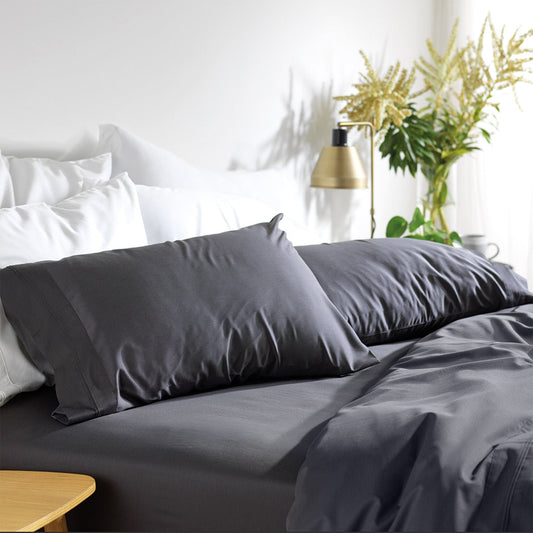 Riley Bamboo Cotton Sheet Set Graphite