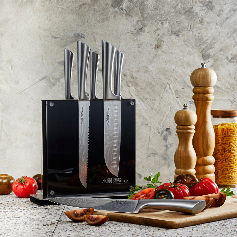 Baccarat Damashiro Kin Knife Block 7 piece