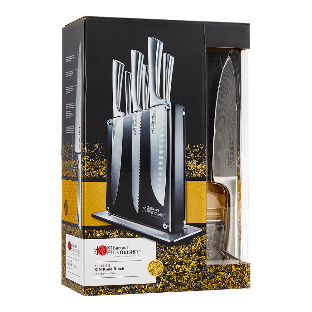 Baccarat Damashiro Kin Knife Block 7 piece