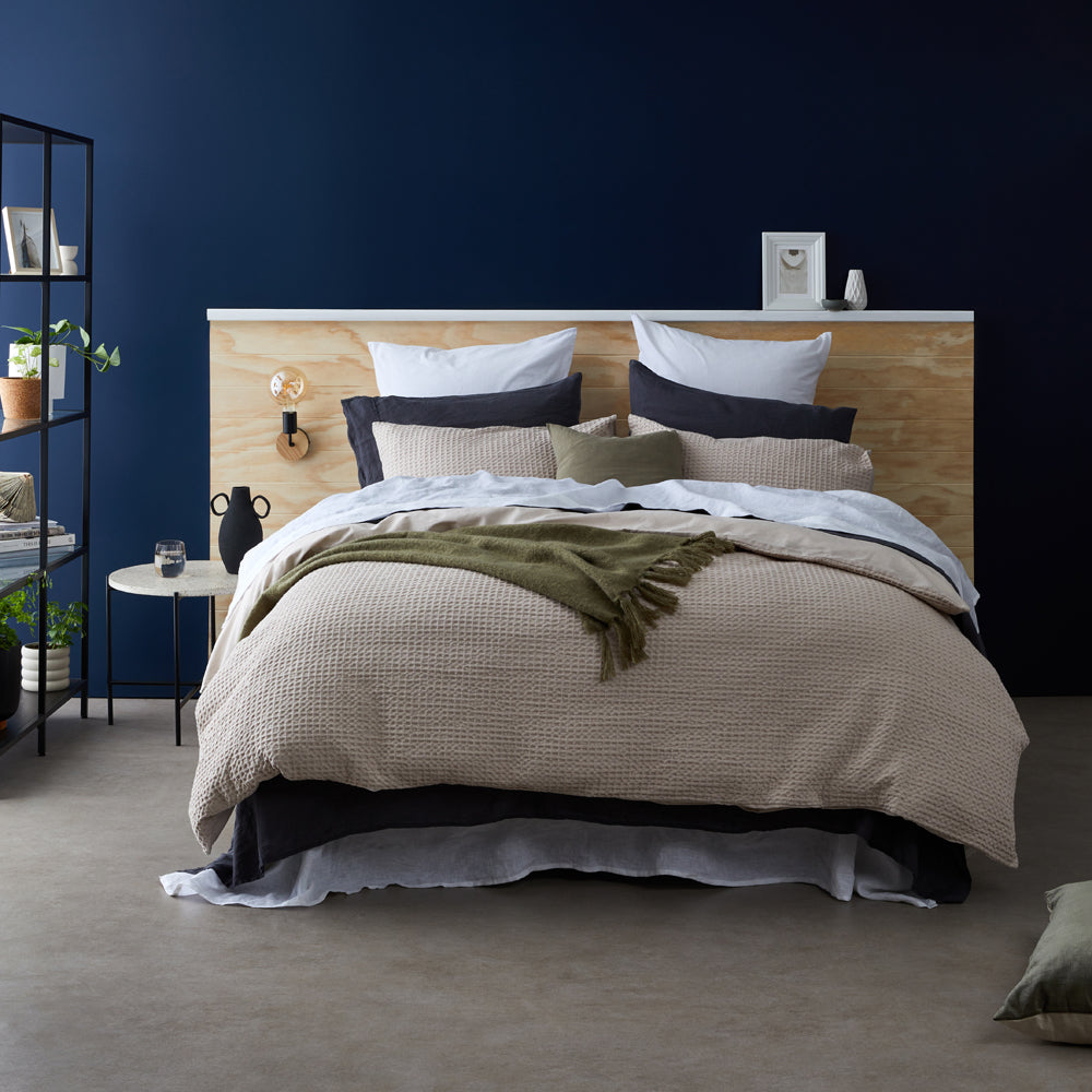 Waffle Quilt Cover Set Birch