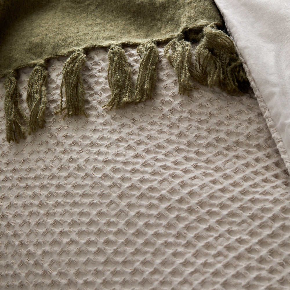 Waffle Quilt Cover Set Birch