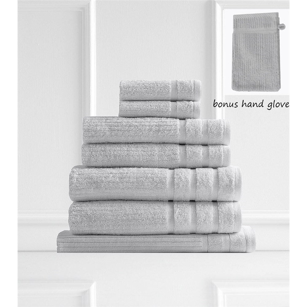 Royal Comfort Eden Egyptian Cotton 600GSM 8 Piece Towel Set