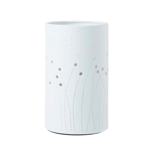 Emporium Cylinder Cut Out Lamp White