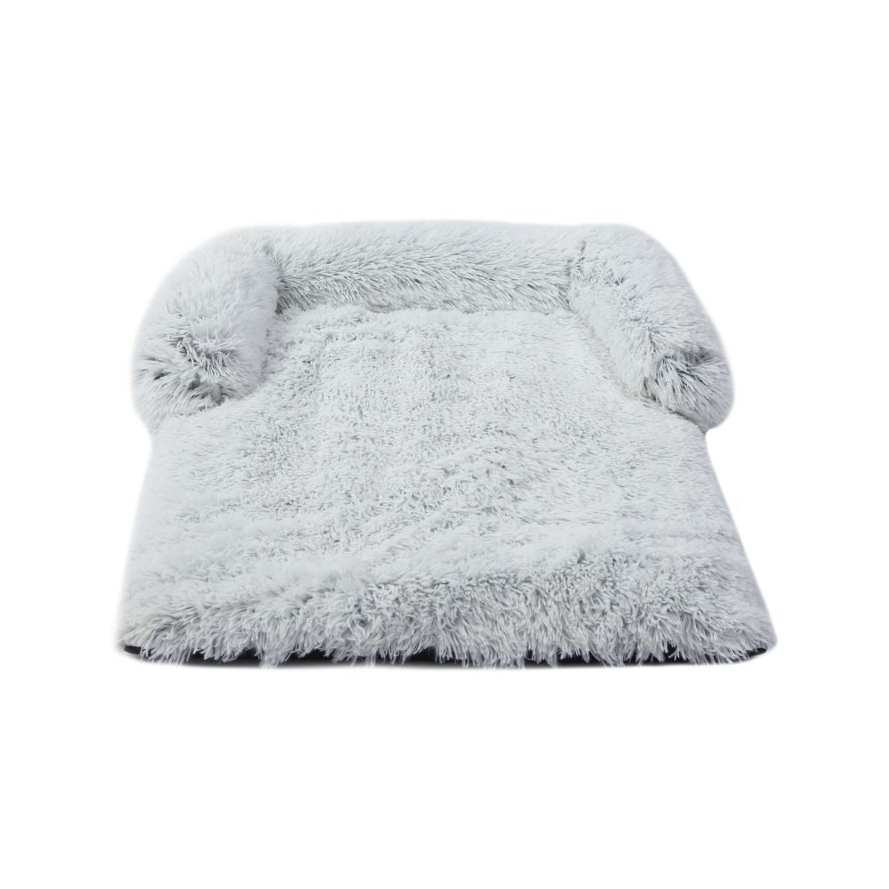 Charlie's Shaggy Faux Fur Bolster Sofa Protector Calming Dog Bed