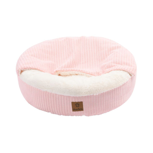 Charlie's Snookie Hooded Calming Dog Bed Pink