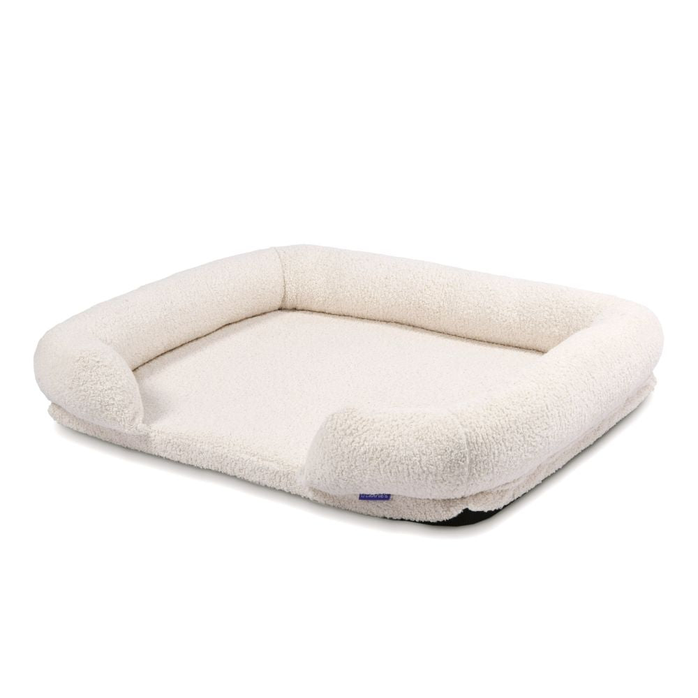 Charlie's Teddy Fleece Orthopedic Memory Foam Sofa Dog Bed with Bolster