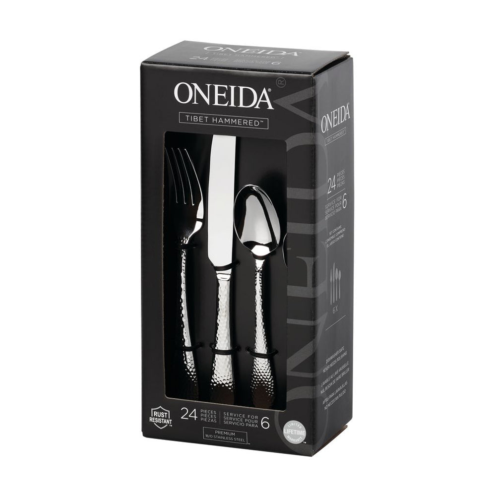 Oneida Tibet Hammered Cutlery Set