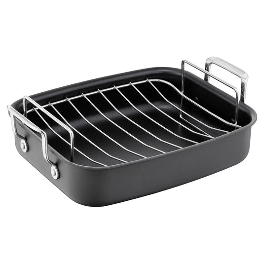 Jamie Oliver by Tefal Premium Hard Anodised Roaster & Rack 32cm