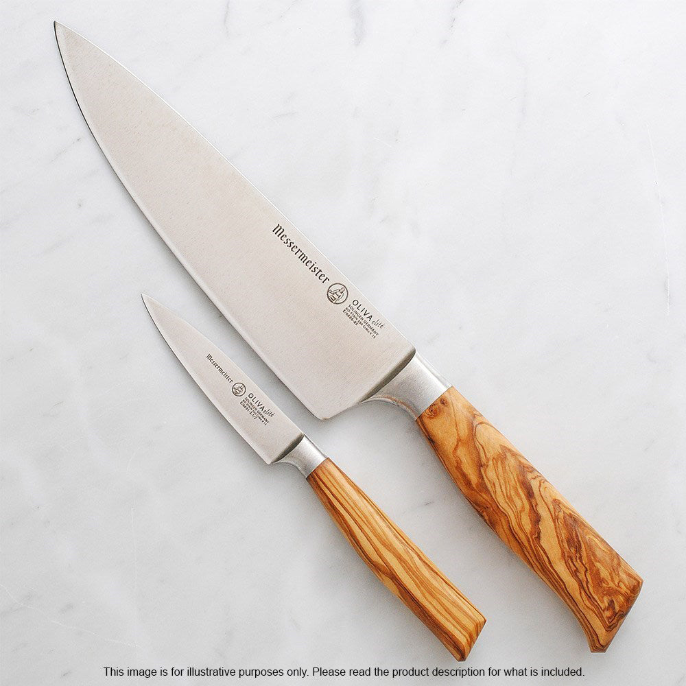 Messermeister Oliva Elite 2 Piece Chef & Paring Knife Set