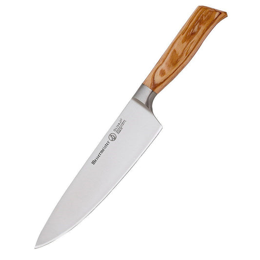 Messermeister Oliva Elite Stealth Chef Knife with Olive Wood Handle