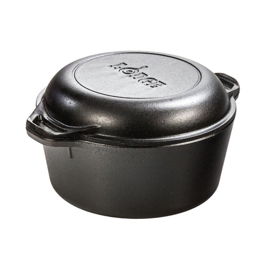 Lodge Logic Cast Iron Double Dutch Oven 4.7L