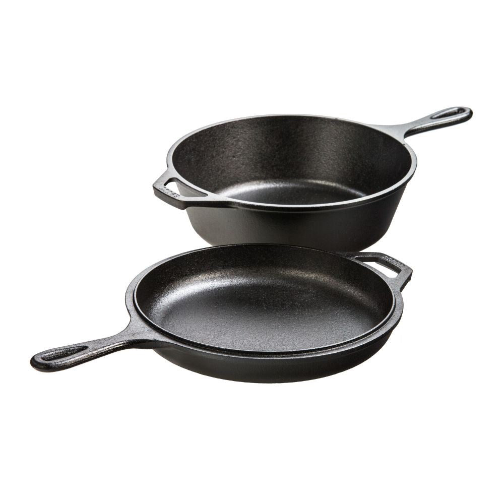 Lodge Logic Quart Cast Iron Combo Cooker with Helper Handle 3L