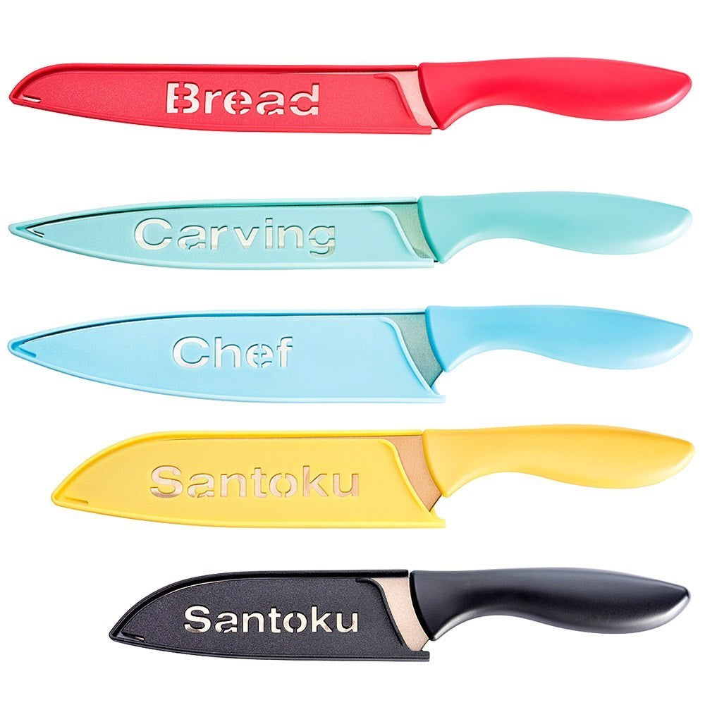 Scullery Kolori 5 Piece Kitchen Knife Set Multicolour