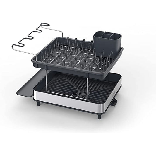 Joseph Joseph Excel Steel 2-tier Dish Rack Grey