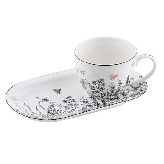 Ashdene Queen Bee Mug & Plate Set 500ml