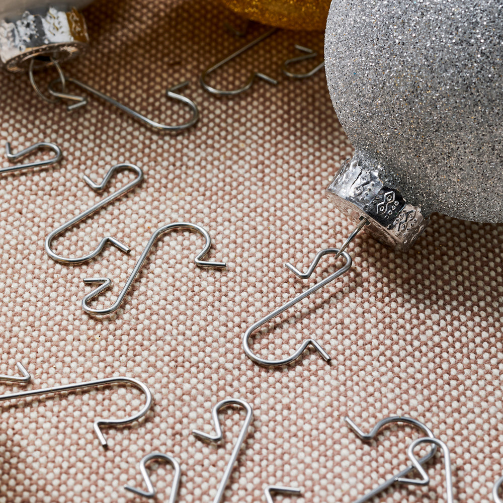 Set of 20 Ornament Hooks Silver