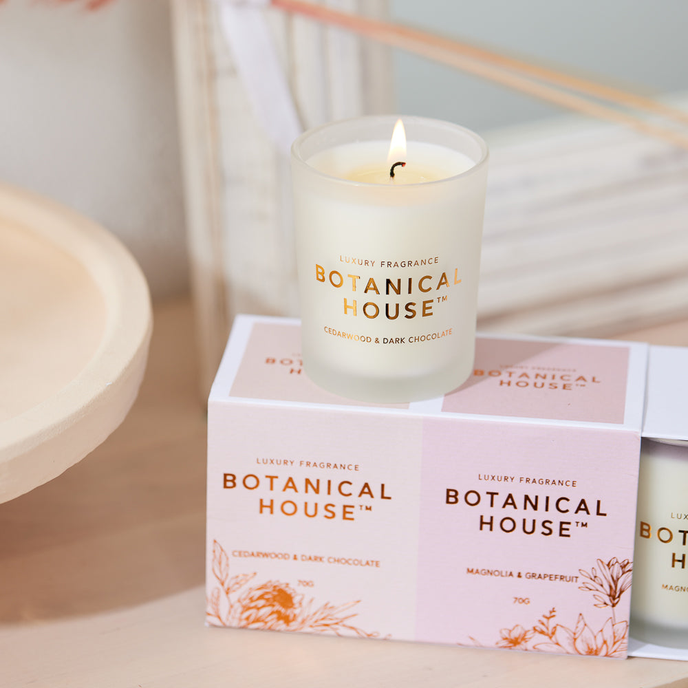 Botanical House 2 Pack Candle - Magnolia & Grapefruit/Cedarwood & Dark Chocolate