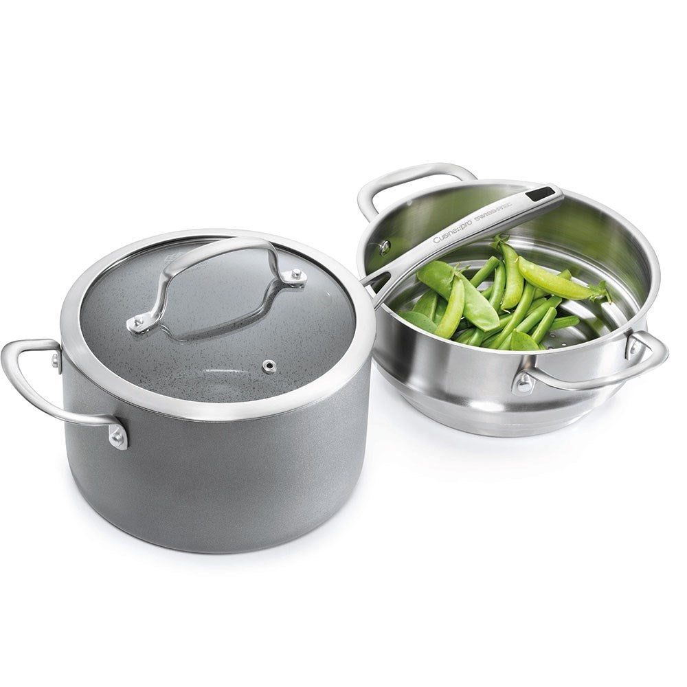 Cuisine::pro Swiss+Tec Ceramic and Stainless Steel Steamer Set 20cm