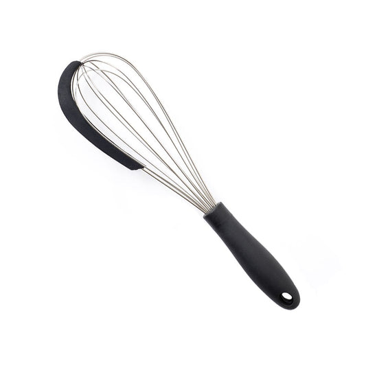 Easy Grips Whisk with Silicone Scraper Black