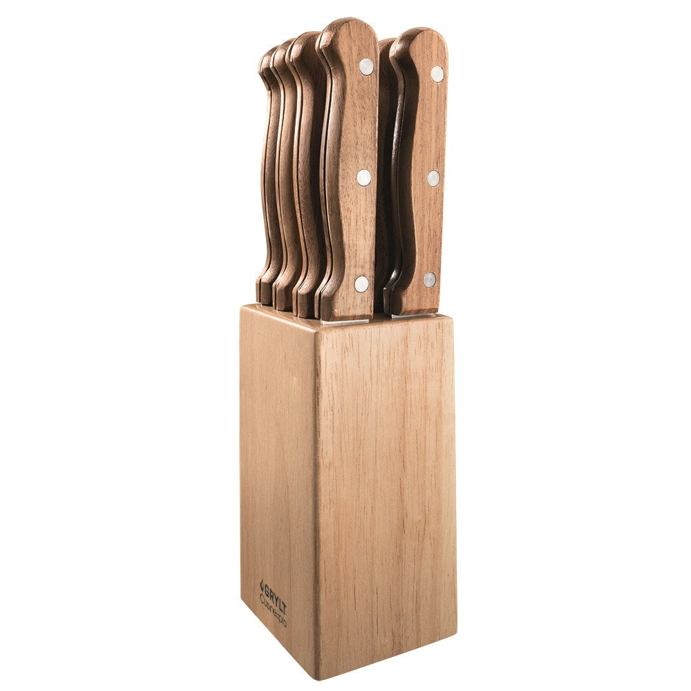 GRYLT 9 Piece Steak Knife Block Set