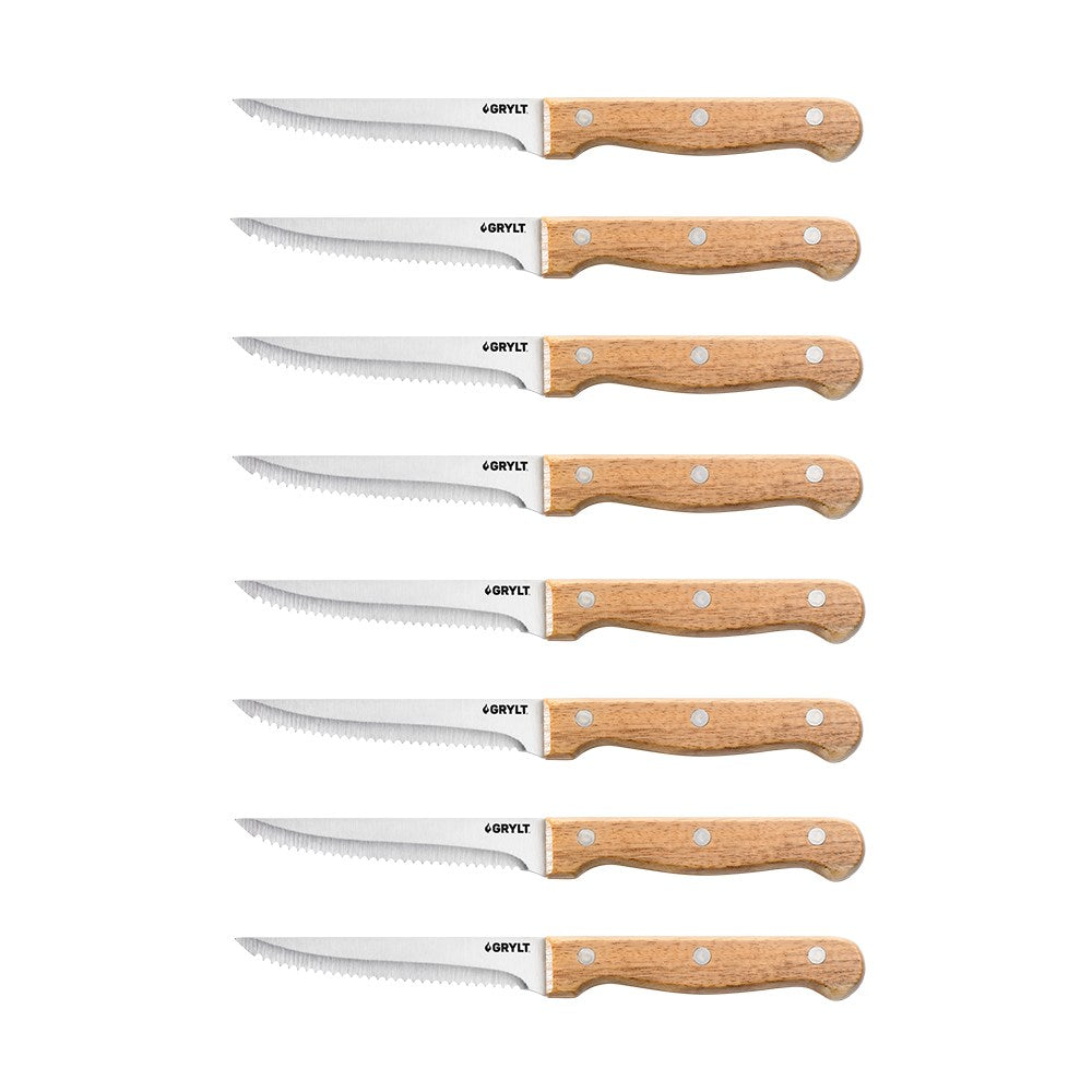 GRYLT 9 Piece Steak Knife Block Set